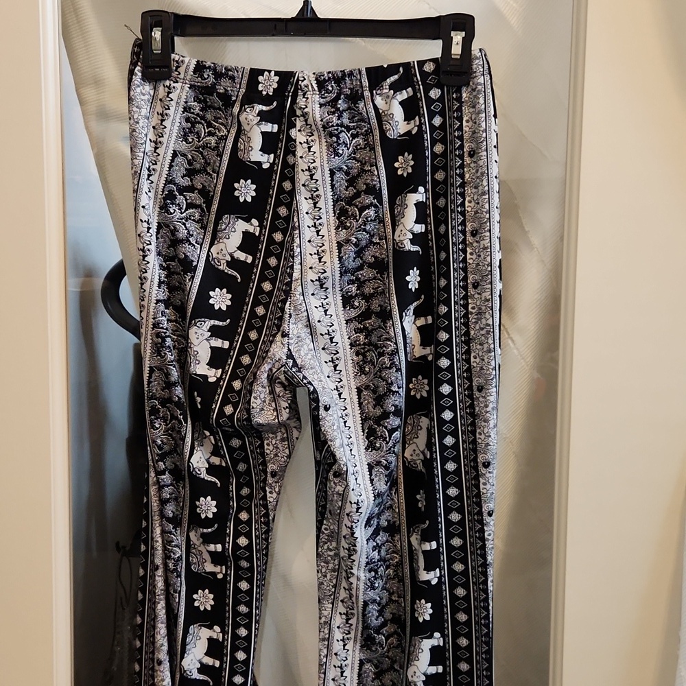 Bear Dance Elepant Paisley Bell Bottom Pants - Picture 3 of 5
